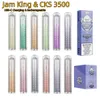 Vape jetable Jam King CKS 3500 barres feuilletées E Cigarette vape stylo USB-C Charge Mesh Coil perdu mary vape Puff 2800 6ml Prérempli 650mAh Vapes rechargeables Crystal Vape