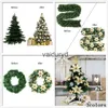 Julekorationer 120pc Artificial Flower Golden Red Diy Xmas Tree Wreath for Party Home Decor Noel Nyår 2023Vaiduryd