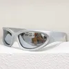 Womens Men Sport Swift Oval Solglasögon BB0157S B Hem Silver Frame Mirror Lens UV400197V