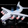 Aircraft Modle Electric/RC Car An-225 Mriya Alloy Airplane Model Large Air Transport Aircraft Model Simulation Metal Flying Model Sound and Light Kids Gift 231208
