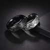 Обручальные кольца Черный 8 мм со скошенной канавкой Кольцо из нержавеющей стали для мужчин и женщин Нежные стальные кольца Мужские ювелирные изделия Подарки для вечеринок 231208