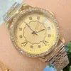 패션 다이아몬드 시계 로즈 골드 레이디 시계 다이아몬드 럭셔리 시계 디자이너 석영 시계 날짜 32mm 손목 시계 여자 전위 선물 선물 상자와 함께