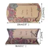 Gift Wrap 10 20 50Pcs Multi-Patterns Printed Kraft Paper Boxes Cute Mini Pillow Shaped Candy Bags For Wedding Favors Box Packaging310L