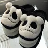 Zapatillas casa zapatilla para mujer invierno otoño felpa cómodo cálido interior algodón dama niñas zapatos diapositivas diseñador goth zombie oso