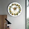 Orologi da parete Ape Girasole Miele Bianco Orologio 3D Design moderno Soggiorno Decorazione Cucina Arte Orologio Decorazioni per la casa