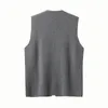 Herenvesten Geit Kasjmier T-shirt V-stropdas Gesp Vest Herfst en Winter Mode Warm Gebreid Vest