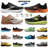 Brooks Brook Cascadia 16 Mens Running Shoes Hyperion Tempo Triple Black White Gray Gray Yellow Orange Mesh Trainers Men Men Sports Grougging Sneakers