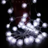 YIYANG LED Snowball String Lights 10M 100 Snow Flakes Christmas Light Holiday Wedding Party Decoration Lightings 110V 220V US EU291d