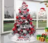 クリスマスツリースカートレッドグレー編み厚い大きな木スカートクリスマスデコレーションぬいぐるみクリスマス装飾装飾品314T9419754