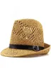 Hommes d'été Fedora chapeaux pour femmes paille soleil chapeaux à large bord été visière casquette solide paille Jazz chapeau casquette de plage Sombrero Panama Gorras 28940891