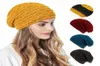 Beanieskull Caps女性のための冬の帽子fleece lined warm bomber and Woolen yarn initte hat cap wadieskullies beanies acces7583816