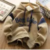 Hoodies Sweatshirts gepolstert dicker Sweatshirt -Mantel Winter Big Kids Kleidung warmer Hoodie Baby Jungen Mädchen Brief Druck Kapuze Pullover Casual Tops 412y 231211