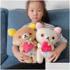 Мягкие плюшевые животные, мультяшные куклы Rilakkuma, сумки, подвески, украшения, милые игрушки для пар, качественные подарки для девочек Q0727, Прямая доставка, Otlne