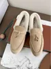 Loropinas skor casual skor sommar charms walk loafers loropinas loafers kvinnor plysch skor vinter lp plysch skor bäver ytterkläder platt sole hbea