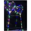 Party Decoration Valentines Day Gifts Led Love Heart Bobo Ball Balloons Falshing Lights Clear Balloon Flash Air Christmas Wedding Dr Dhkdy