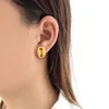 French style pig nose earrings, coffee bean earrings, women's jewelry, stainless steel 18k8MM 10MM 13MM