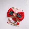 Acessórios de cabelo moda infantil natal hairball arco clipe headwear doce menina bonito papai noel boneco de neve hairpins