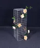 Ny Grid Road Lead Flower Frame smidesjärn Geometrisk ballongväg Lead Column Party Decorative Flower Stand Wedding Decor BackGr5004468