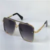 Sonnenbrille Herren Design Metall Vintage Brille Modestil quadratisch rahmenlos UV 400 Linse mit Etui2606