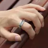 Bröllopsringar ångest fidget ringar för män spining rostfritt stål färgglad spinner roterbara kedja smycken roterande ringar män gåva 231208