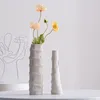 Vasen Keramikvase im europäischen Stil, weißer Bambus-Verbindungsbehälter, moderne, weiche Dekoration, Blumentopf, einfache Raumdekoration, Pflanzenflasche