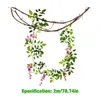 Dekorativa blommor pil Vine Artificial Flower Rattan Plant Simulation Decoration Multivt konstinredning för balkong hem trädgård bröllop