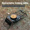 Camp Furniture Camping Table Outdoor Foldable Retractable Grid Mini Stove Rack Bracket Adjustable Height Folding Coffee Tea