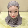 Vêtements ethniques One Piece Amira Hijab pour enfant musulman enfants belle dentelle turban filles islamiques écharpe châles tête solide foulards foulards