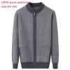 Men's Sweaters New Winter 100% Pure Cashmere Cardigan Men Warm Thick Zipper Coat Sweater High Quality Plus Size XS S M L XL 2XL 3XL 4XL 5XLL231122