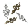 Charms 5pcs Antique Silver Color Bronze Snake Pendant DIY Handmade Jewelry Making Accessories Findings For Necklace Bracelet