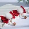 Hair Accessories Chinese Year Children Plush Ball Hairpin Girls Red Bow Cute Tang Suit Tassel Clip Baby Hanfu Headdress