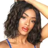 Lace Front Wigs with Baby Hair Jet Black Hair Short Bob Wavy Honey Brown Human Hair Lace Wigs Pre Plucked Small Cap Size