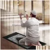 カーペットイスラム教徒の祈りのカーペットラグポリエステルポータブル編組マットは、コンパスドロップデリバリーホームガーデンホームテキスタイルdhhbeで単純に印刷する