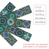 Wandaufkleber, traumhaft blau, Mandala-Stil, Streifen, Fliesen, Aufkleber, Abziehbilder, Abdeckungen für Küche, Badezimmer, wasserfest, zum Abziehen und Aufkleben, Kunstwandgemälde 231211