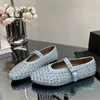 Chaussures ballerines chaussures habillées de créateur bout rond strass cuir boucle chaussures plates maille Mary Jane grande taille 43