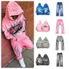 Hellstar Hoodie Męskie bluzy High Street Poletu Y2K Hooded Graphic HARAJUKU ZABAWANIE Strata ciepłe pullover HellStar Sweatpants Lose Hip Hop Asian Size S/M/L/XL