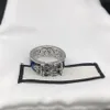 Bagues en argent Sterling S925, bague tête de tigre bleu brillant, personnalisée, vous offre une bague de Couple, cadeau de noël, tendance avec cadeau 2333