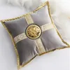 Pillow Middle East Luxury Ceramic Incense Censer Holder Creative Golden Cushion Home Tea House Yoga Accessories 30x30cm 231211