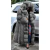 ファッション長冬のフード付きフェイクコートゆるい厚い暖かいプラスサイズの人工毛皮ジャケットフルスリーブアウターコートlujacket