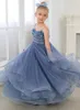 Girl Dresses Princess Square Floor Length Lace Tulle Flower Dress Pageant Formal Party Ball Gown Junior Bridesmaid