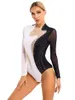 Stadium Slijtage Gymnastiek Turnpakje Vrouwen Strass Mesh Lange Mouw Ballet Acrobatiek Dans Bodysuit Figuur Schaatsen Jumpsuit Kostuums