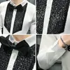 Designer shirt Sequin tailcoat men's long sleeved Camisa Masculina 2020 black and white casual slim fit men's dress street clothing social top 231211