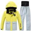 Andere Sportartikel 30 Grad Kinderbekleidungsset Jungen Mädchen Kinder Snowboard Skianzug Wasserdichte Outdoor-Sportjacke Hosen Kleidung Schneeanzug Teenager 231211