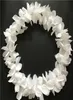 Branco havaiano hula lei guirlanda colar flores grinaldas de seda artificial glicínias flores festivas festa de casamento fornecedores 100 peças 4171035