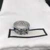 Bagues en argent Sterling S925, bague tête de tigre bleu brillant, personnalisée, vous offre une bague de Couple, cadeau de noël, tendance avec cadeau 2333