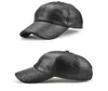 Mode PU lederen baseball caps Hiphop hoeden snapback hoed afdrukken winter cap voor mannen vrouwen zwarte koffie outdoor sport pet 2578623