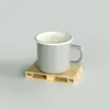 Juego de posavasos Whole-4Pcs, caja, taza, paleta protectora, tapete para taza, soporte Retro de madera, Mini posavasos de madera, 1244l