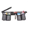 Förvaringspåsar verktygsväska nylon tyg bälte skruvmejsel kit hållare fickpås elektriker midja fodral