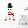 Muurstickers Kerst Deur Raam Vilten Doek Sneeuwpop Kerstman Elanden Sticker Woondecoratie Gelukkig Jaar 2024 231211