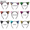 20pcs lot Plastic Headband with 2 4'' Reversible Sequin Embroidery Ear Cat Fashion Hairband Hair Bow Accessories HB068 C237v